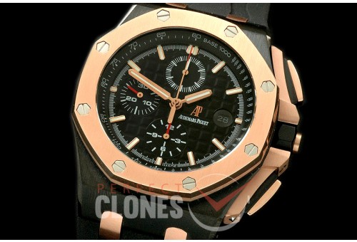 AP26400-124 Royal Oak Offshore 26400 PVD/RG/RU Black A-7750