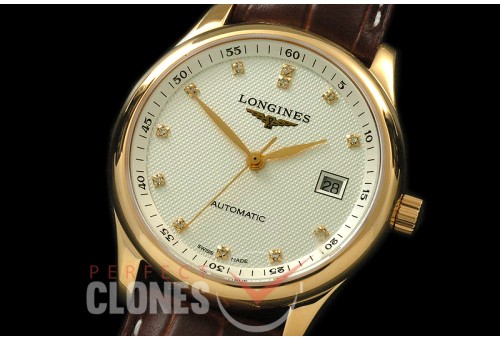 LG00063 Master Automatic YG/LE White Diam A-2836