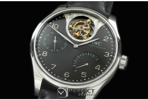 IWPTB00122 Portugese Mystere Tourbillon SS/LE Black Tourbillon