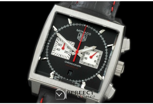 TGM00903 Monaco Classic SS/LE Black Jap OS2Quartz Chrono