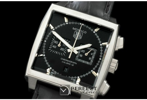 TGM00901 Monaco Classic SS/LE Black Jap OS2Quartz Chrono