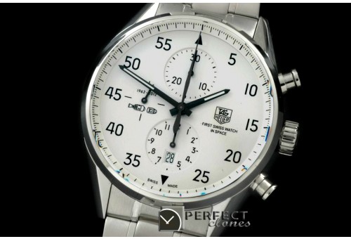 TG1887-237 Carrera 1887 Vintage Chrono SS/SS White A-7750