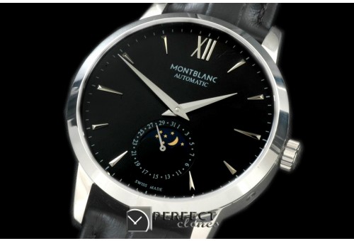 MBST10014 Star Calender Moonphase SS/LE Black M-9105