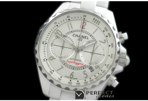 CHA00011 Superleggera Chrono SS/CER White Japanese Qtz Jap OS 20