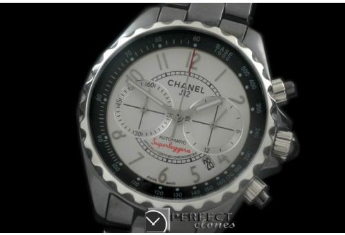 CHA00015 Superleggera Chrono SS/CER Blk/Wht Japanese Qtz Jap OS