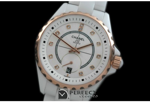 CHA365-113 J12 365 TT CER/CER White Diam Swiss Qtz
