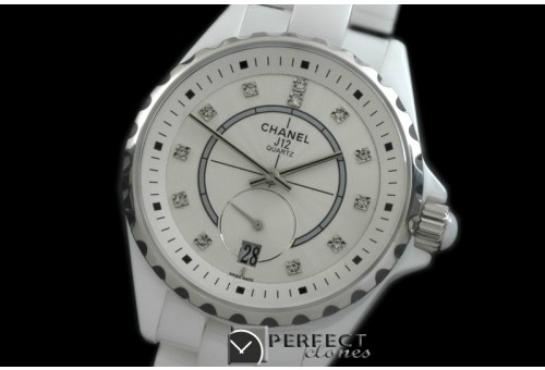 CHA365-103 J12 365 CER/CER White Diam Swiss Qtz