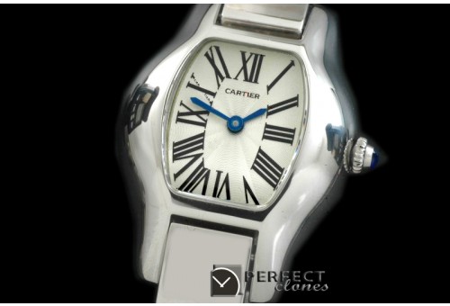 CAR-TOR-202 Tortue De Cartier SS/SS White Swiss Quartz