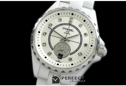 CHA365-107 J12 365 CER/CER White Diam Swiss Qtz