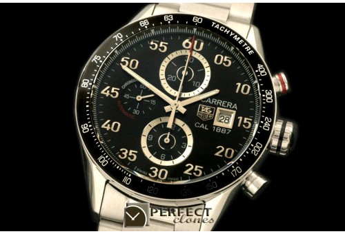 TG1887-216 Carrera 1887 Date Chrono SS/SS Black A-7750