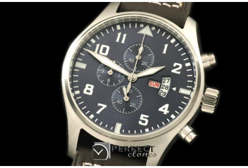 IWP10119 Pilot Chrono 3878 SS/LE Grey Jap OS2Qtz