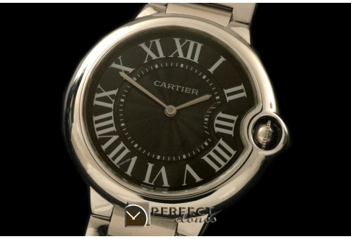 0 0 CARBA-MID-03 Ballon De Cartier Mid SS/SS Black Roman Miyota