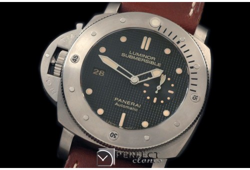 PN569Q16 Pam 569Q Lefty Submersible SS/LE Blk P9000