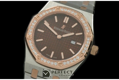 APLD01014D Royal Oak Ladies SS/RG Brown S-Qtz