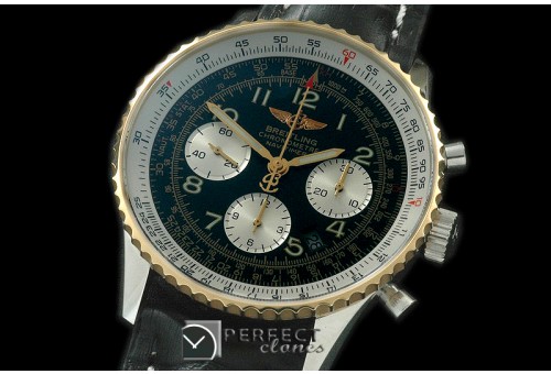 BLN01-116L Navitimer 01 SS/YG/LE Black Num Asian 7750 28800