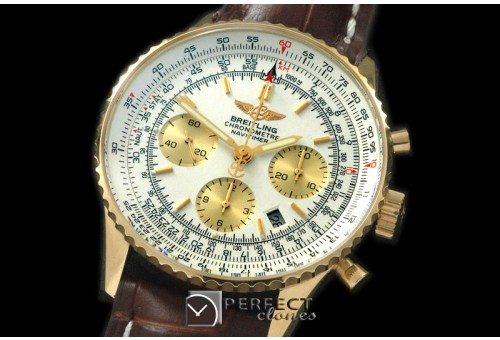 BLN01-131L Navitimer 01 YG/LE White Stk Asian 7750 28800