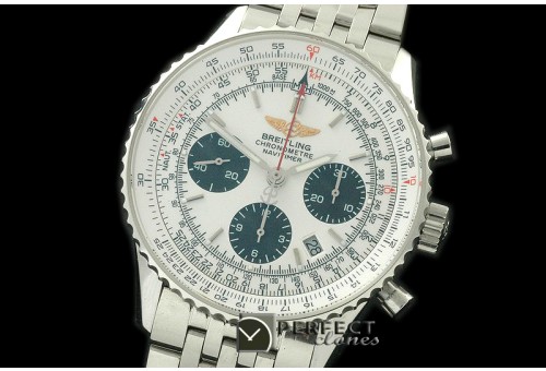 BLN01-102 Navitimer 01 SS/SS White Stk Asian 7750 28800