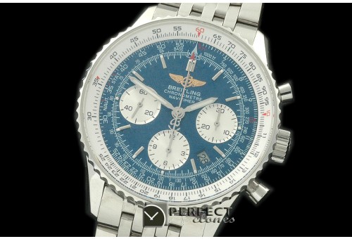 BLN01-104 Navitimer 01 SS/SS Blue Stk Asian 7750 28800