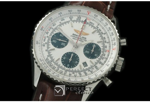 BLN01-102L Navitimer 01 SS/LE White Stk Asian 7750 28800