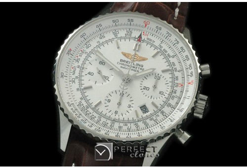 BLN01-101L Navitimer 01 SS/LE White Stk Asian 7750 28800