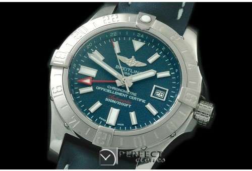 BLSW00053L Seawolf II GMT 2015 SS/LE Blue Stick A-2836