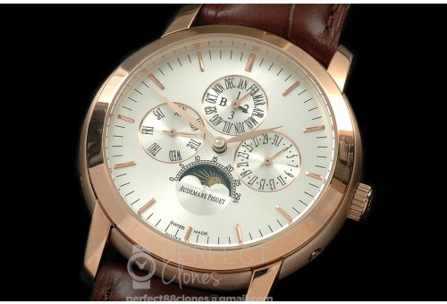 AP26390-111 Royal Oak 26390 Perpetual Calender RG/LE Wht A-2813