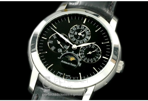 AP26390-102 Royal Oak 26390 Perpetual Calender SS/LE Blk A-2813