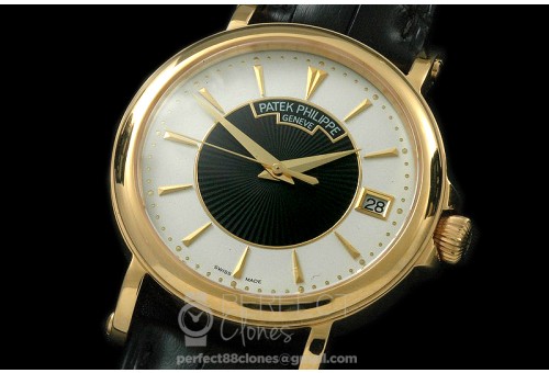 PP00607 5153 Calatrava YG/LE Wht/Blk M-9015