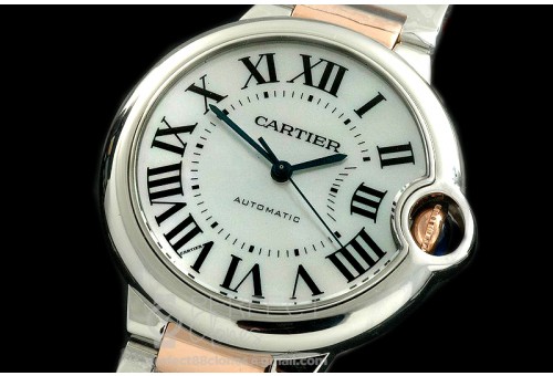 0 0 CARBA-MID-24 Ballon De Cartier Mid SS/YG MOP White Roman Miy