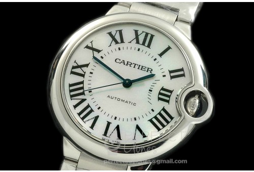 0 0 CARBA-MID-04 Ballon De Cartier Mid SS/SS MOP White Roman Miy