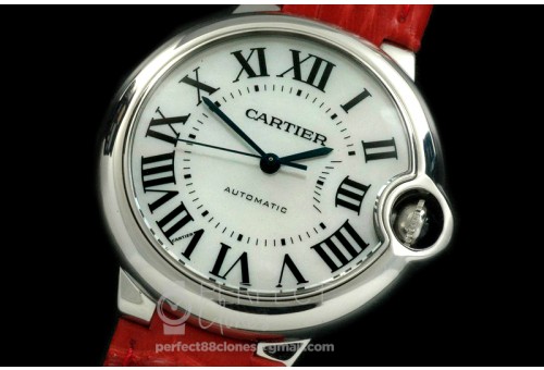 0 0 CARBA-MID-04L Ballon De Cartier Mid SS/SS MOP White Roman Mi