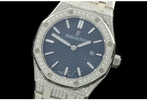 APLD01008 Royal Oak Ladies Diam/SS/SS Blue S-Qtz