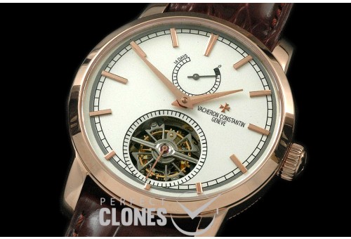 VC00116 Patrimony 14 Days Tourbillon RG/LE Wht F-Tourbillon