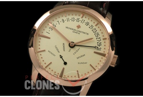 0VCP00089 Patrimony Bi-retrograde DD RG/LE Gold Stk Modified Sea