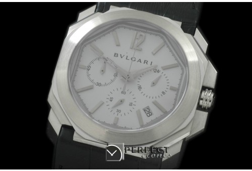 GGBV10011 Bvl/Gerald Genta Chrono SS/LE White Swiss VK Qtz