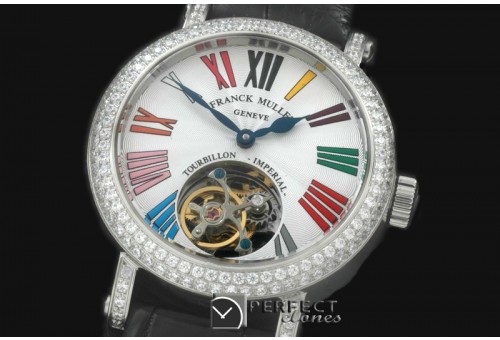FMRD01001 Ronde Crazy Colours SS/LE White Roman Tourbillon