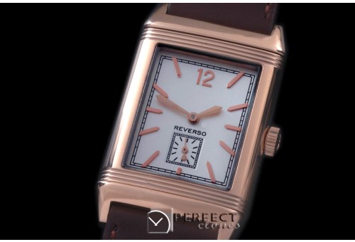 JLR-116 Reverso Classique RG/LE White Num/Stk Jap Quartz