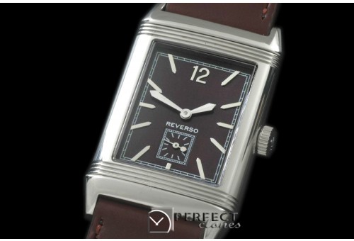 JLR-103 Reverso Classique SS/LE Brown Num/Stk Jap Quartz