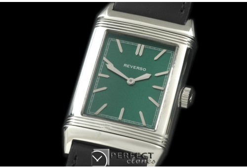 JLR-095 Reverso Classique SS/LE Green Stk Jap Quartz