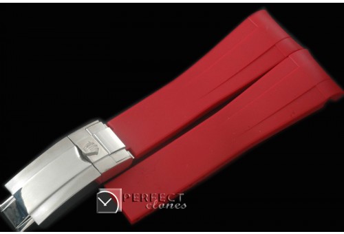 RLRU10005 Red Rubber Strap 20/18 with Insignia Clasp