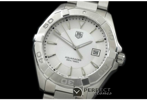 TGAQ01021 AquaRacer 300M SS/SS White Jap Qtz