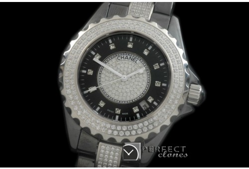 CHA00722 J12 Men Diamonds Cerarmic White Jap Quartz