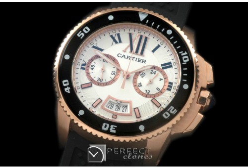 CARCC00211R Calibre de Cartier D-Chrono RG/RU White OS20