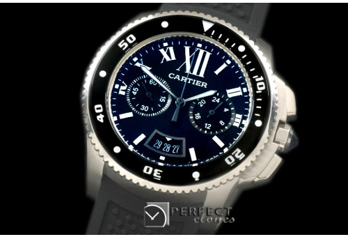 CARCC00202R Calibre de Cartier D-Chrono SS/RU Black OS20