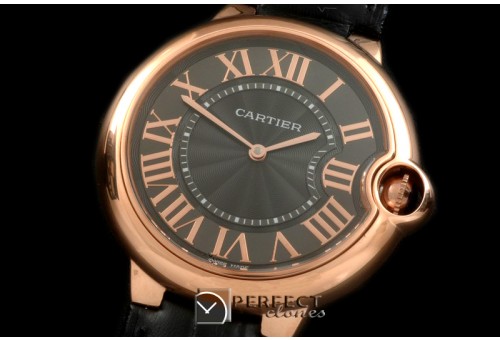 CARBA-MID-14L Ballon De Cartier Mid RG/LE Black Roman Miyota