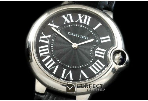 CARBA-MID-03L Ballon De Cartier Mid SS/LE Black Roman Miyota