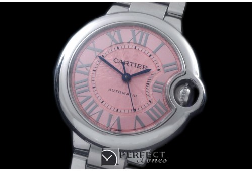 CARBA-L-06S Ballon De Cartier Ladies SS/SS Pink Roman Miyota