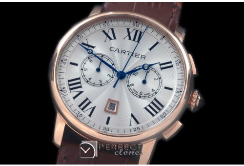 CARTDE-106 Rotonde De Cartier Chrono RG/LE White A-2813
