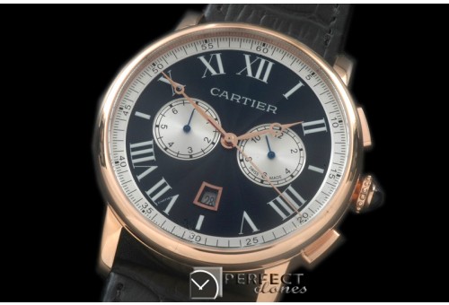 CARTDE-107 Rotonde De Cartier Chrono RG/LE Black A-2813