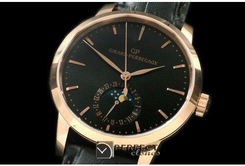 GP10012 1966 Date-Moonphase RG/LE Black M-9015